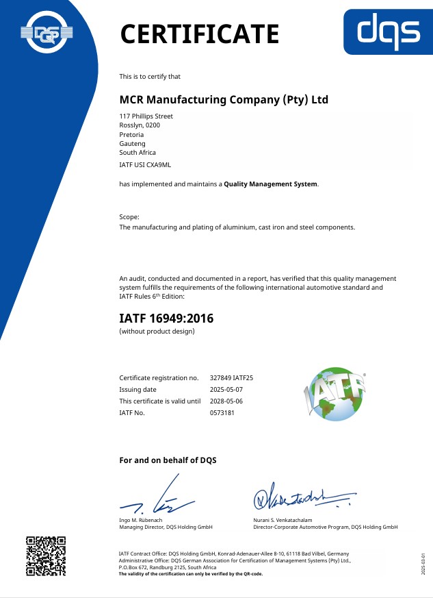 MCR M IATF 16949