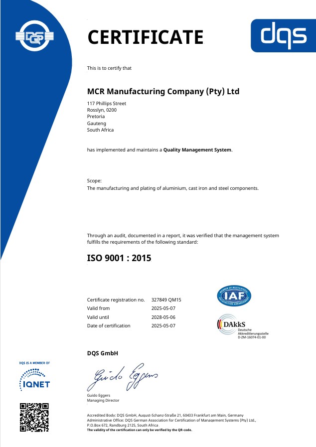 MCR M ISO 9001